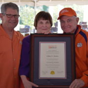 Mickey Harder being Named Honorary Alumna of Clemson University