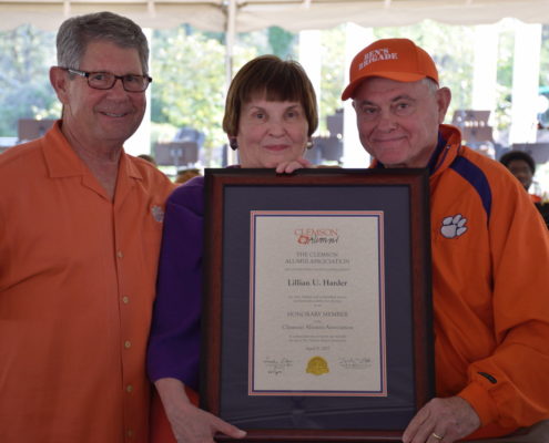 Mickey Harder being Named Honorary Alumna of Clemson University