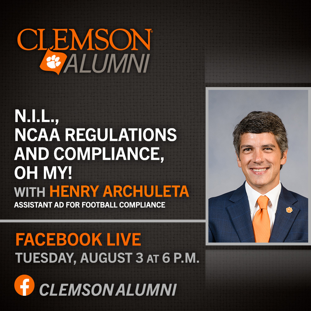 FB Live: N.I.L., NCAA Regulations and Compliance, Oh My! with Henry Archuleta Asst. AD for Football Compliance Tues., Aug. 3 at 6pm