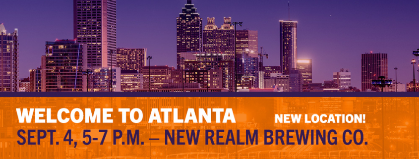 Welcome to Atlanta Sept. 4, 5-7pm New Realm Brewing, Co