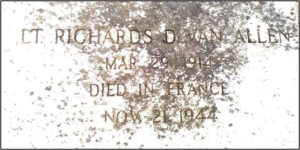 Richards Van Allen grave stone