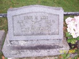 Irvin West's Grave marker