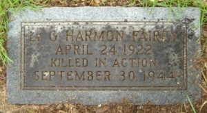 George Harmon Fairey's gravestone