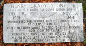 Henry Stone's grave stone