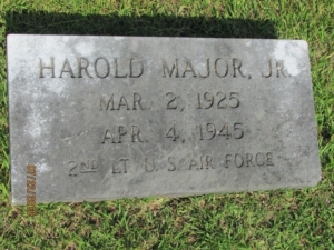 Harold Major's gravestone