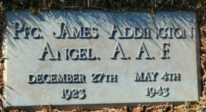 James Addington Angel's grave stone
