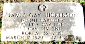 James Gay Hickerson's grave stone