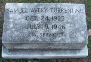 Samuel Turrentine's grave marker
