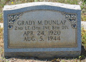 Grady Dunlap's Gravestone