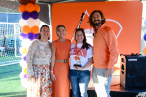 Libby Canup recognized as the Clemson Alumni Volunteer of the Year at the Clemson Family Tailgate