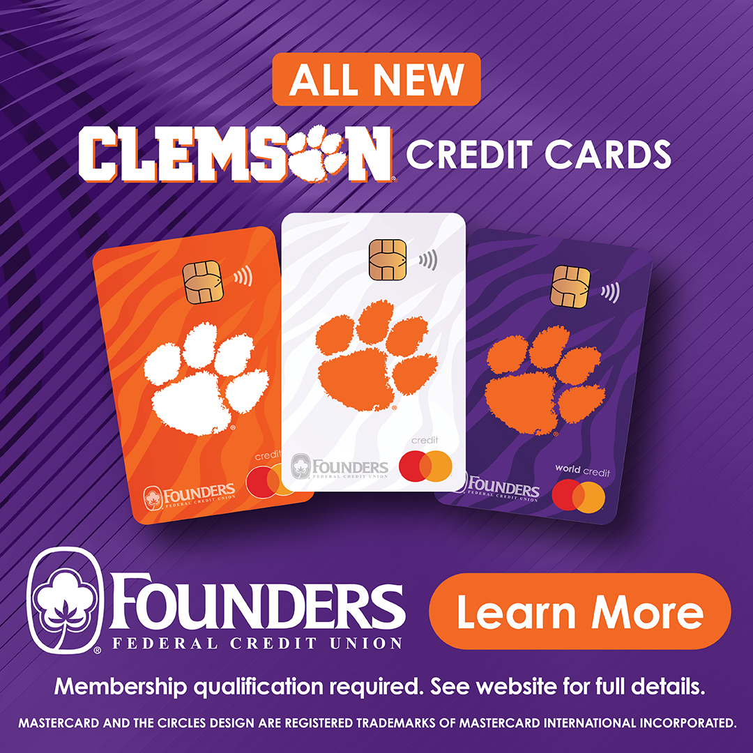 Founders Federal Credit Union - Apply now for the all new Clemson credit cards. Learn more!